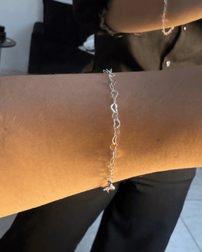 Pulseira Elos de Coração De Prata 925 Lunnelé™ - foto 3