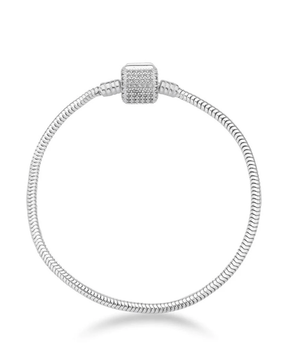 Pulseira Para Berloques Tambor Cravejado De Prata 925 Lunnelé™