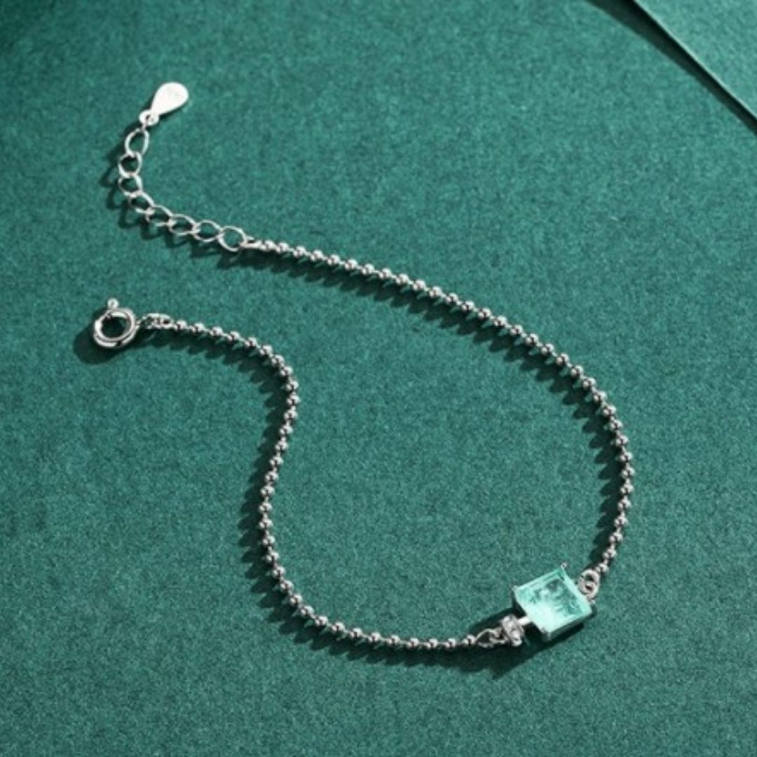 Pulseira Prata Turmalina Paraíba Lunnelé™