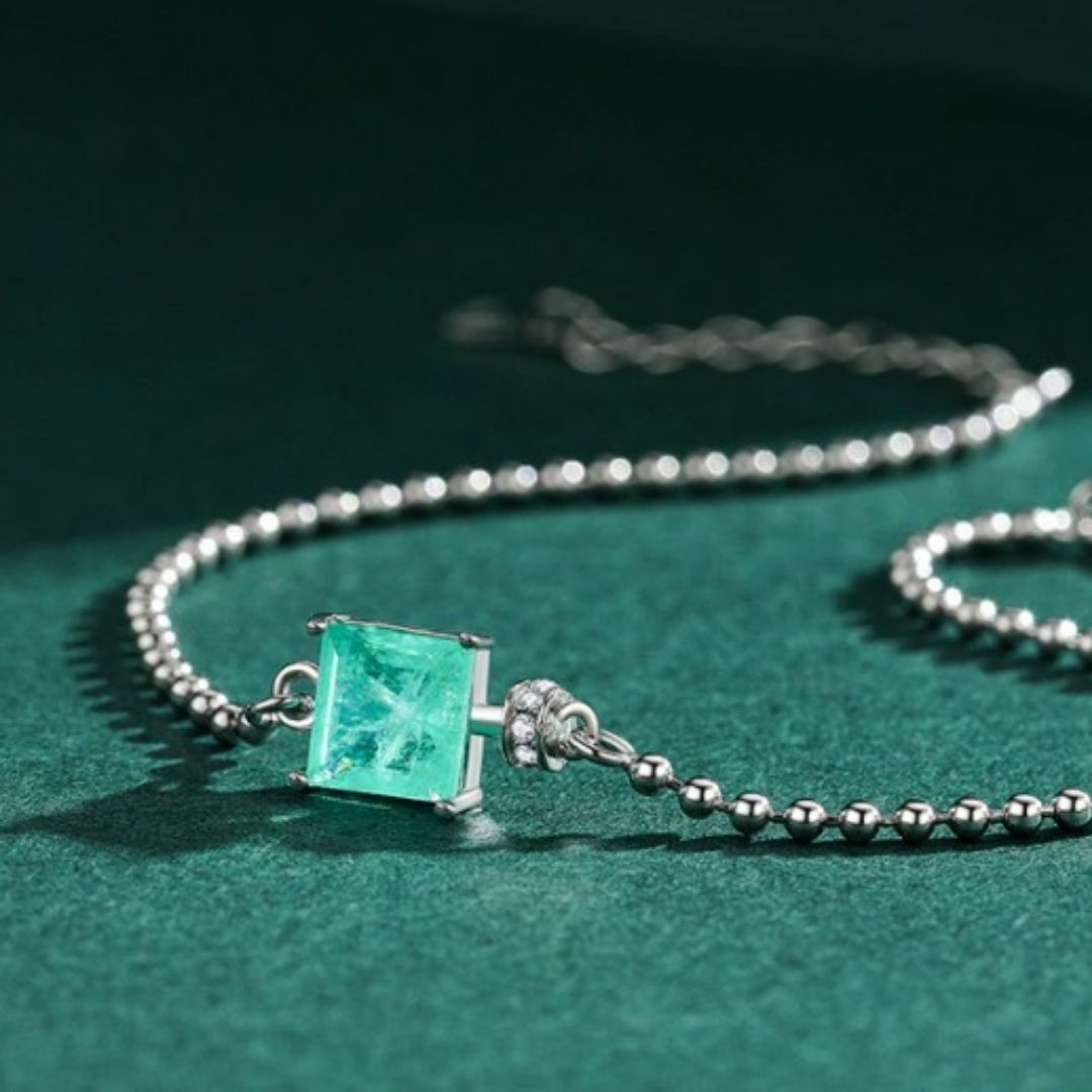 Pulseira Prata Turmalina Paraíba Lunnelé™