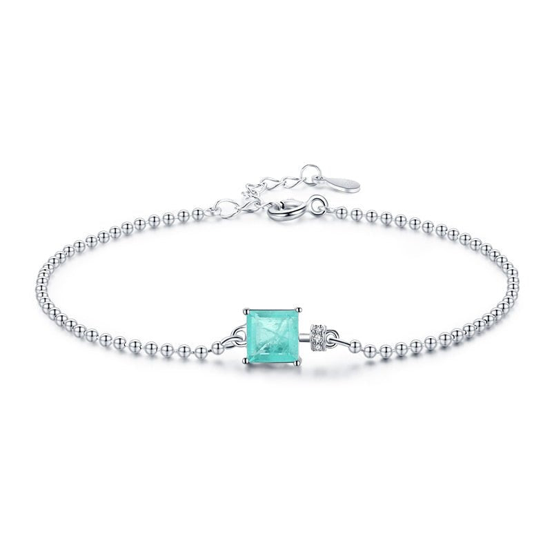 Pulseira Prata Turmalina Paraíba Lunnelé™