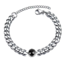 Pulseira de projeção cor prata