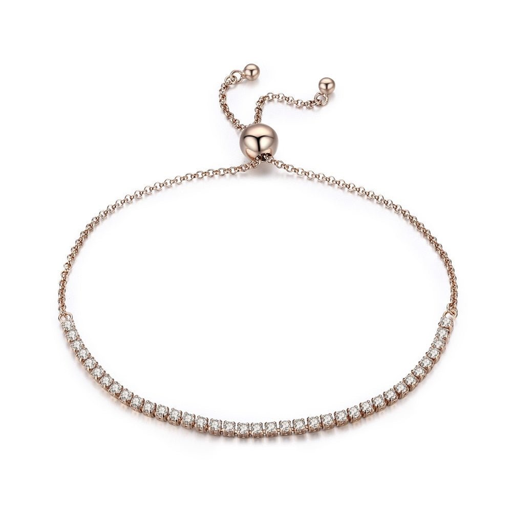 Pulseira Regulável Trendy com Zircônias em Prata Lunnelé™