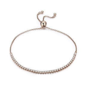 Pulseira Regulável Trendy com Zircônias em Prata Lunnelé™