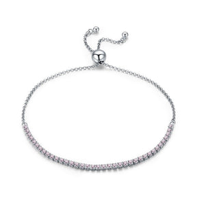 Pulseira Regulável Trendy com Zircônias em Prata Lunnelé™
