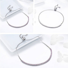 Pulseira Regulável Trendy com Zircônias em Prata Lunnelé™