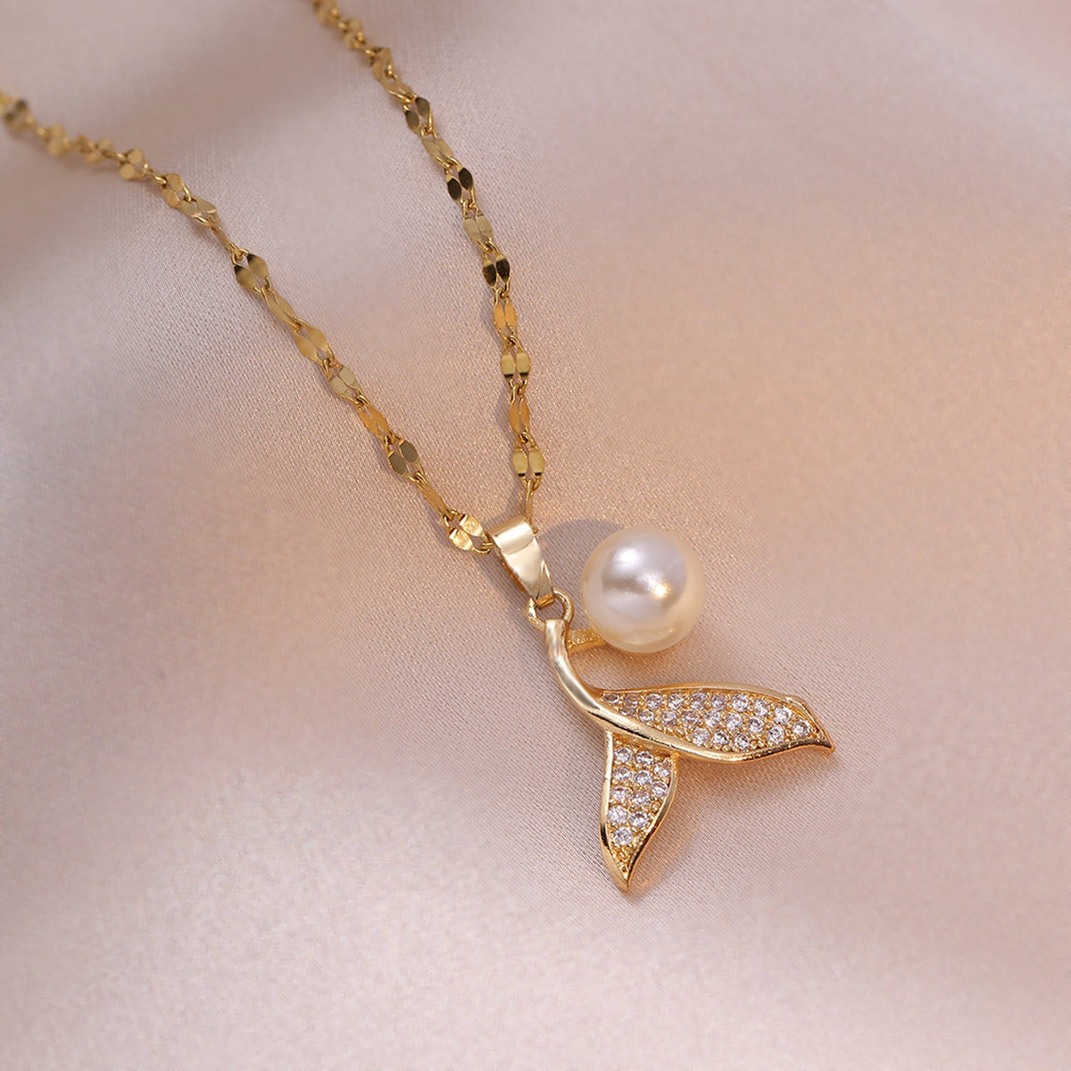 Colar Luxo Pequena Sereia com Pérola Mágica 🌊✨ Lunnelé™