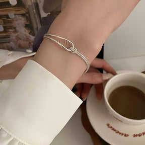 Pulseira Feminina de Prata 925 Enlace Lunnelé™